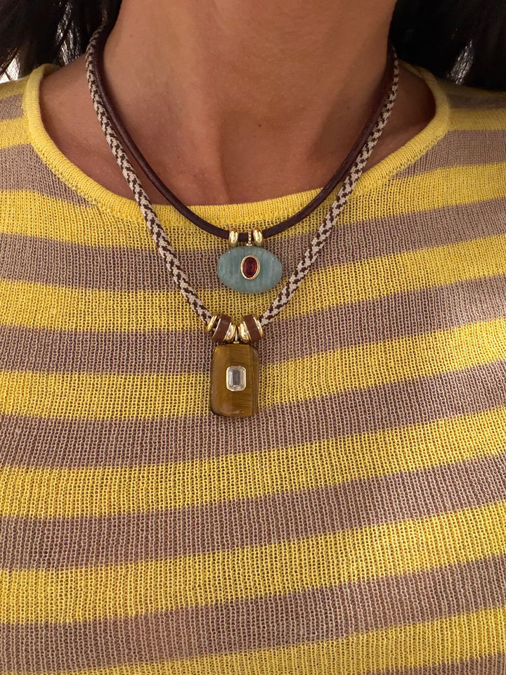 Aquamarine Horizon Necklace