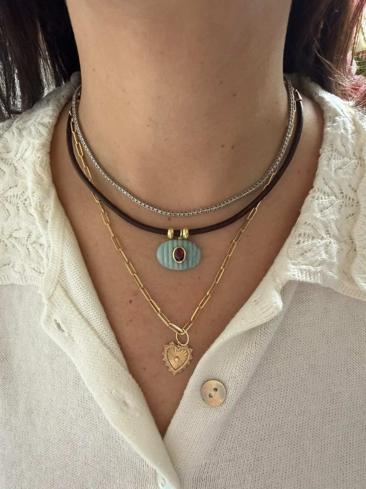Aquamarine Horizon Necklace