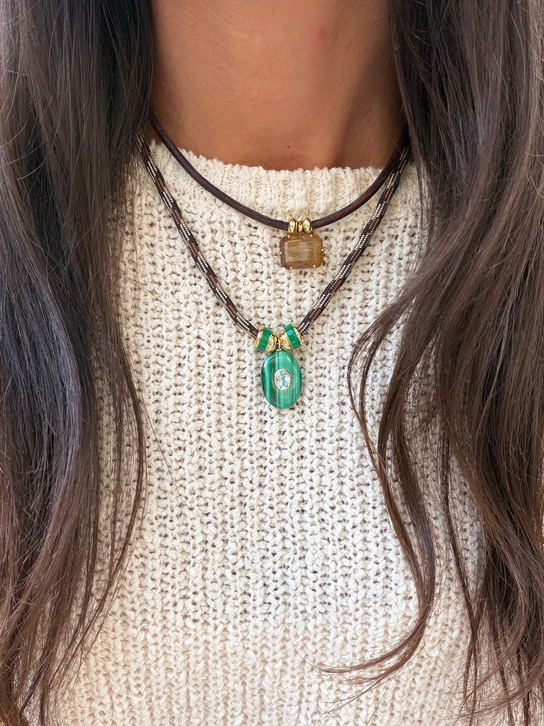 Rutilated Quartz Prong Choker