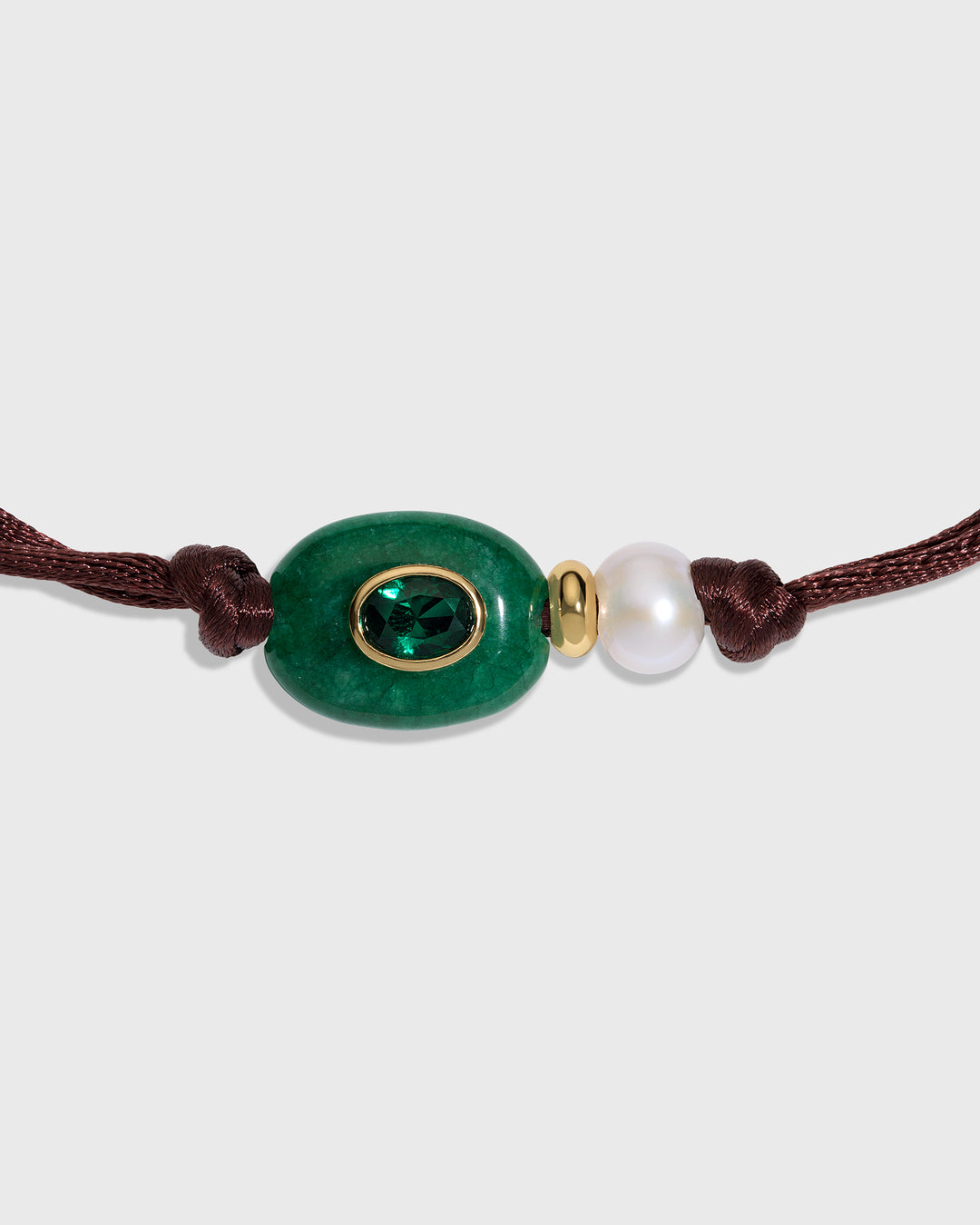 Green Agate Pearly Cord Choker