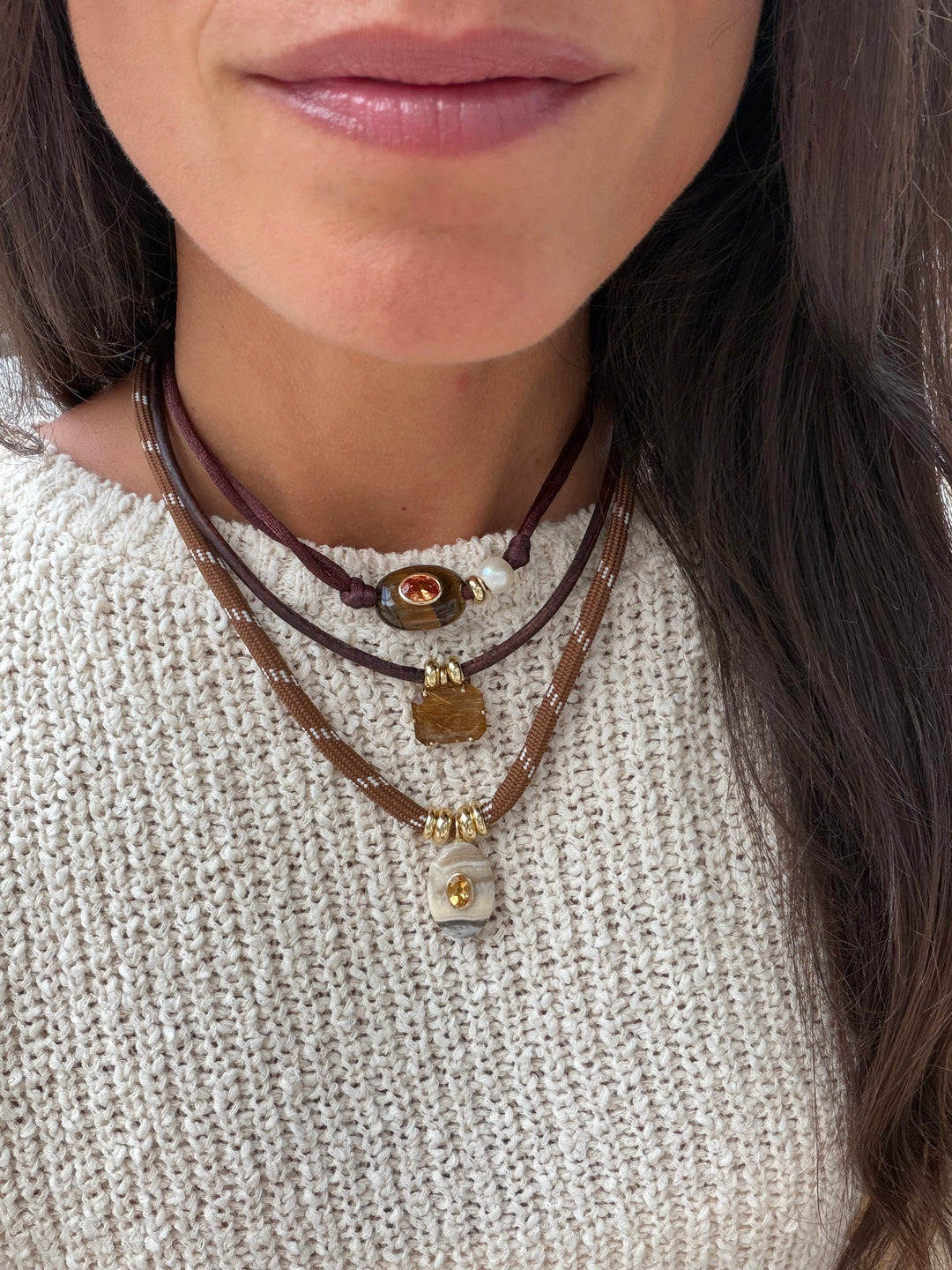 Rutilated Quartz Prong Choker