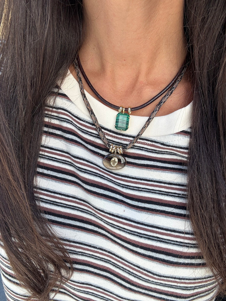 Malachite Prong Choker