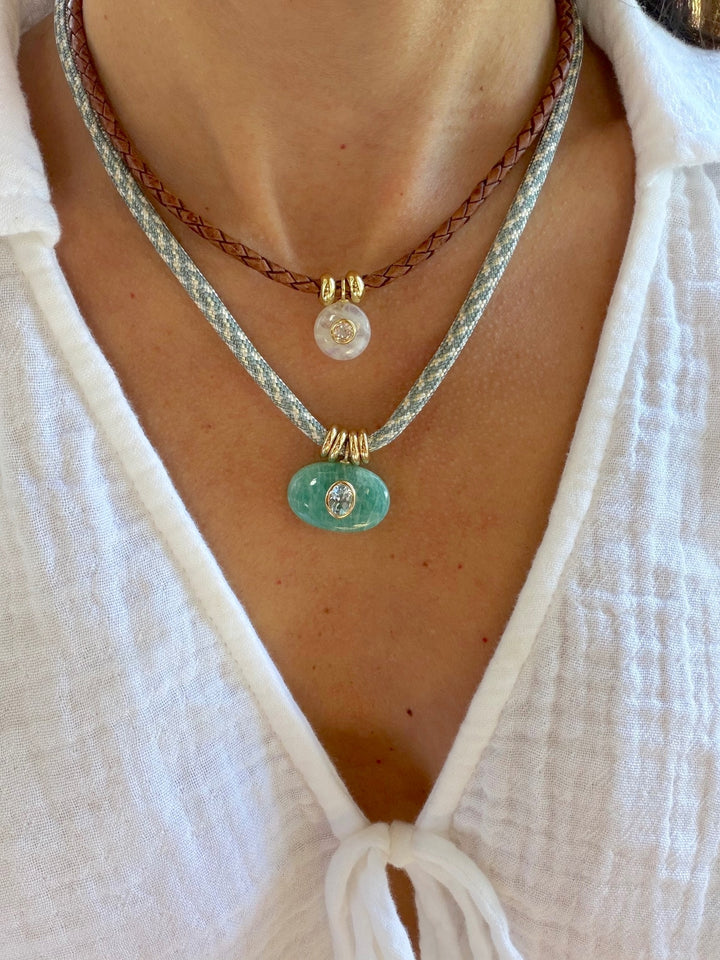 Moonstone Mini Coin Necklace