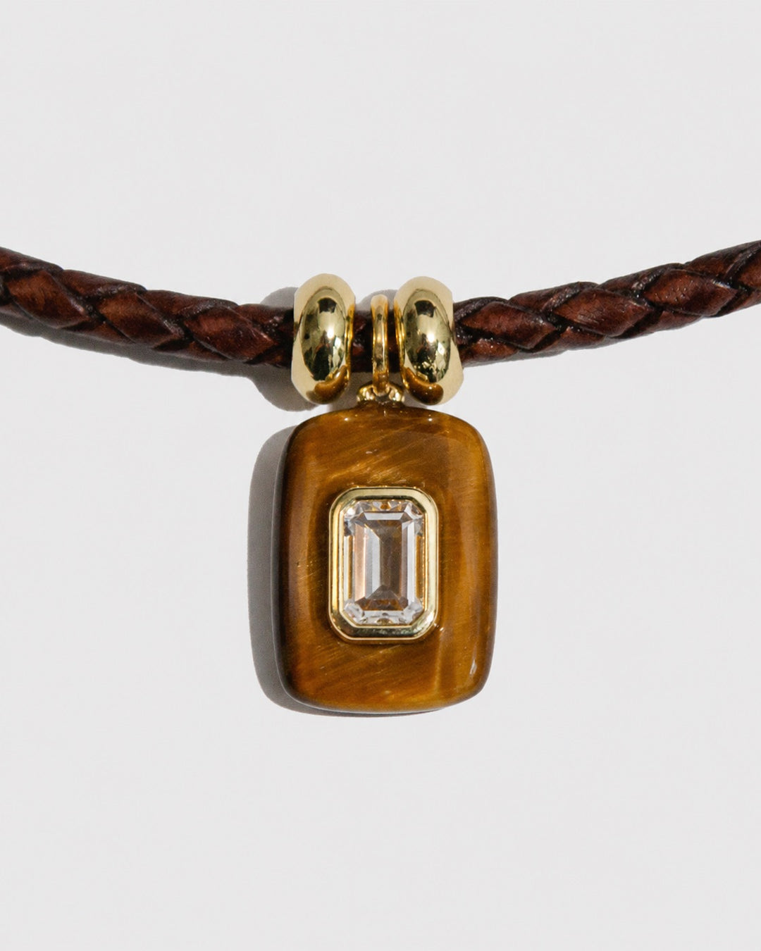 Tigers Eye Mini Rectangle Necklace