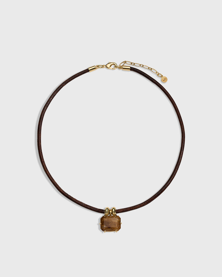 Rutilated Quartz Prong Choker