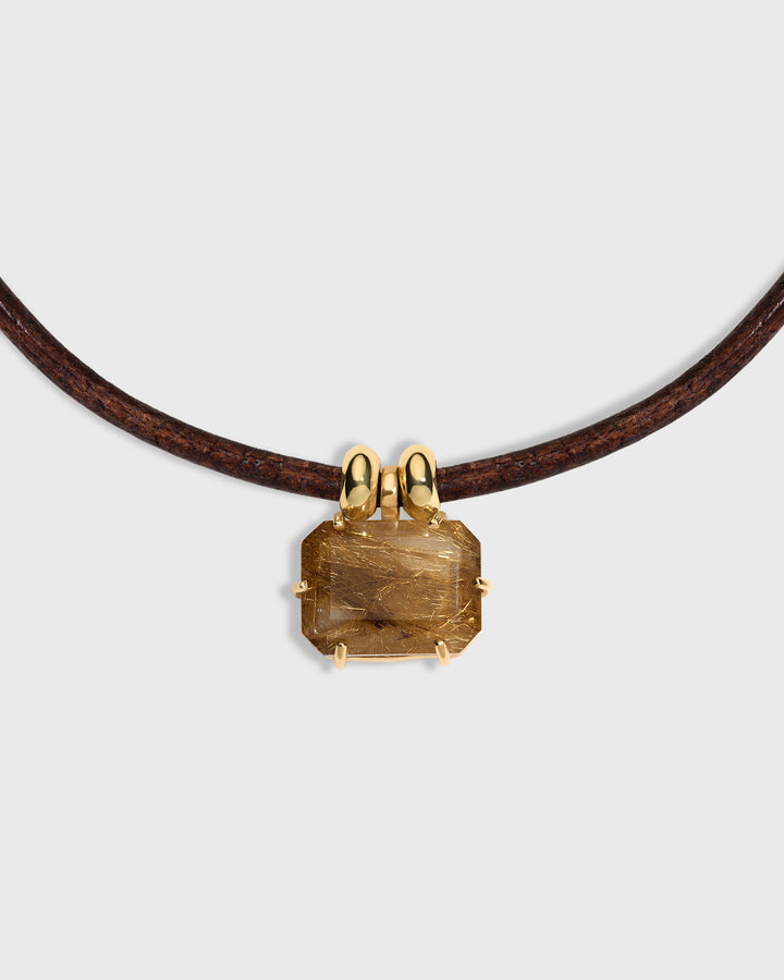 Rutilated Quartz Prong Choker