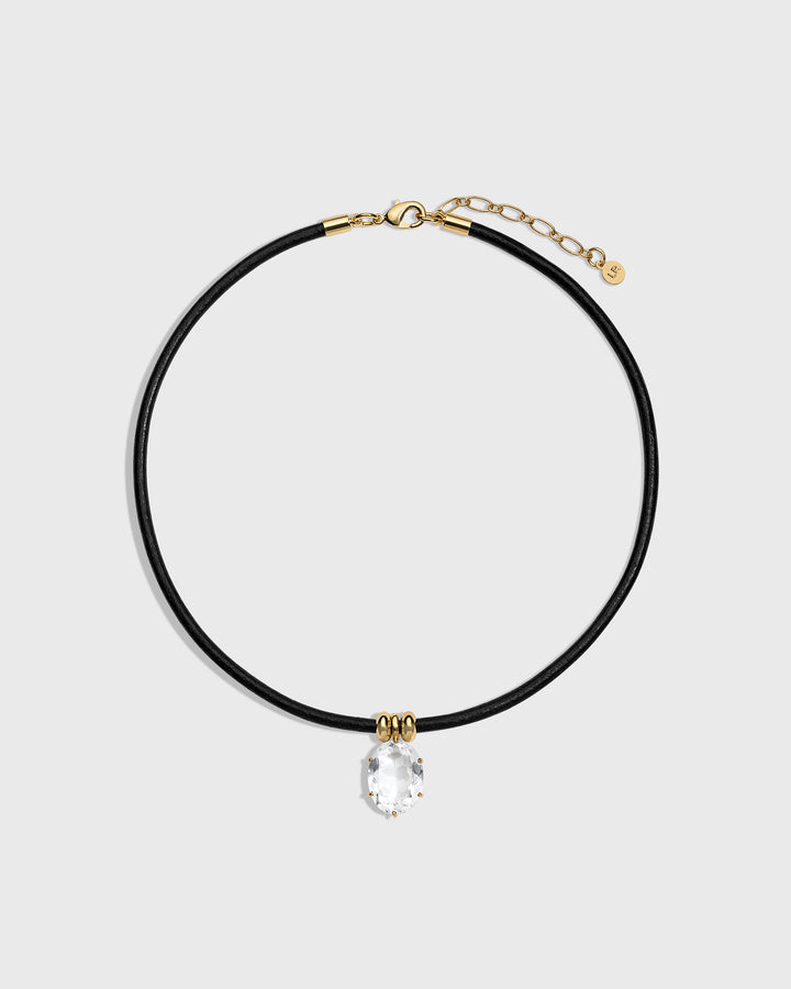 White Topaz Prong Choker