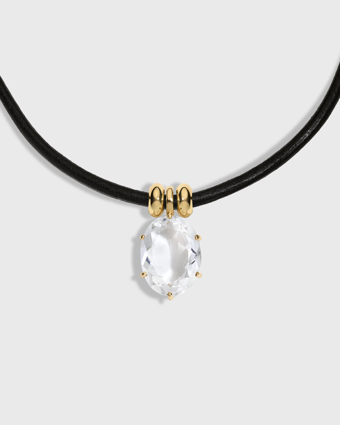 White Topaz Prong Choker