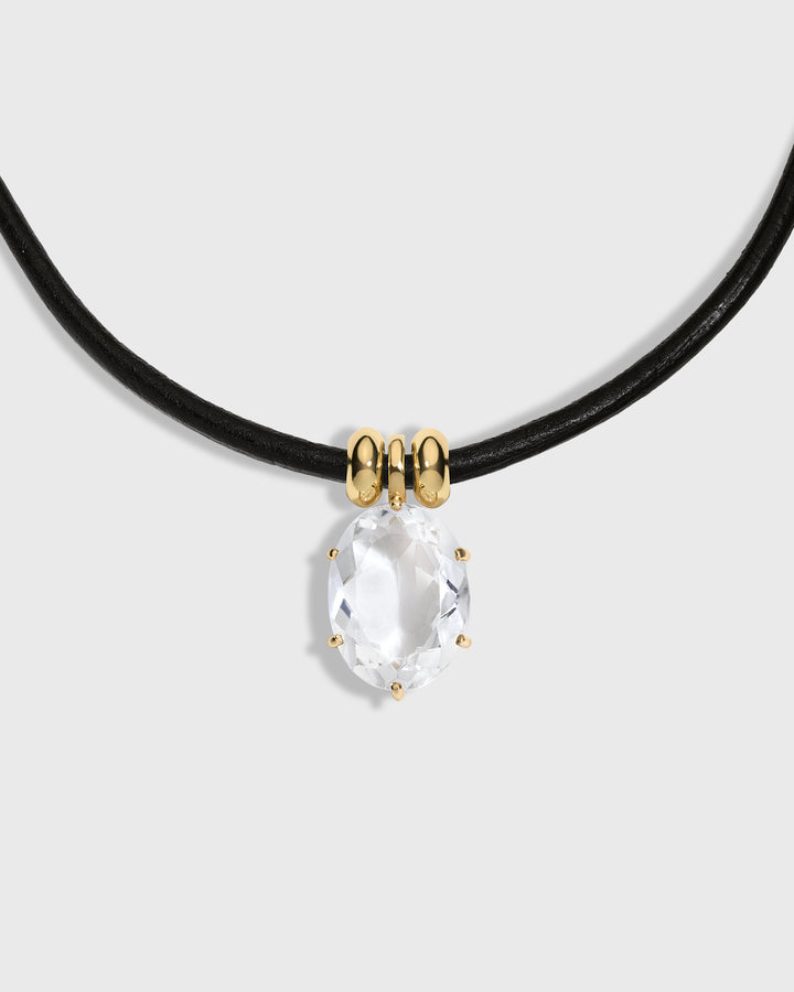 White Topaz Prong Choker