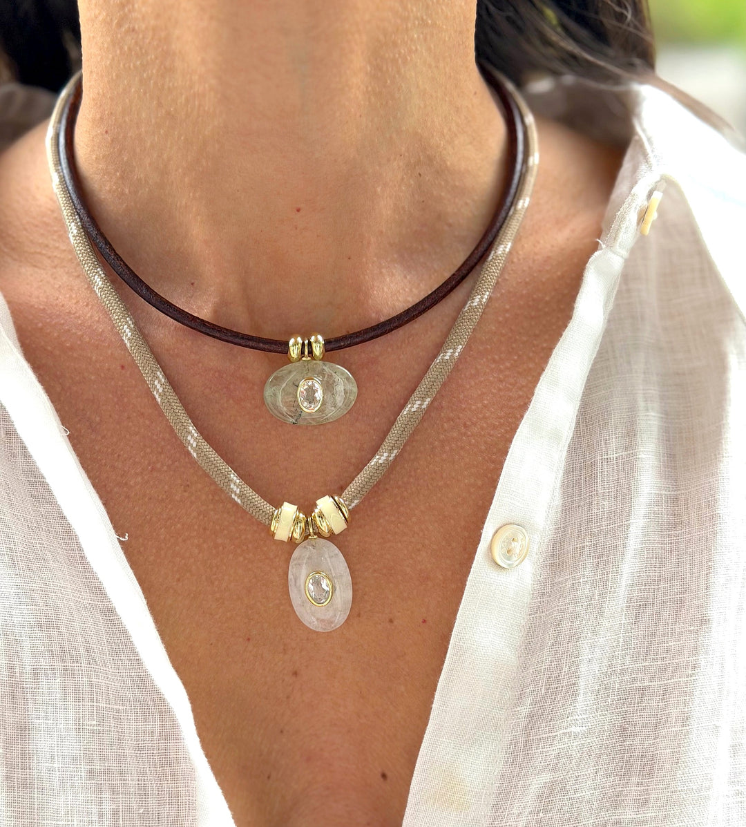 Prehnite Horizon Necklace