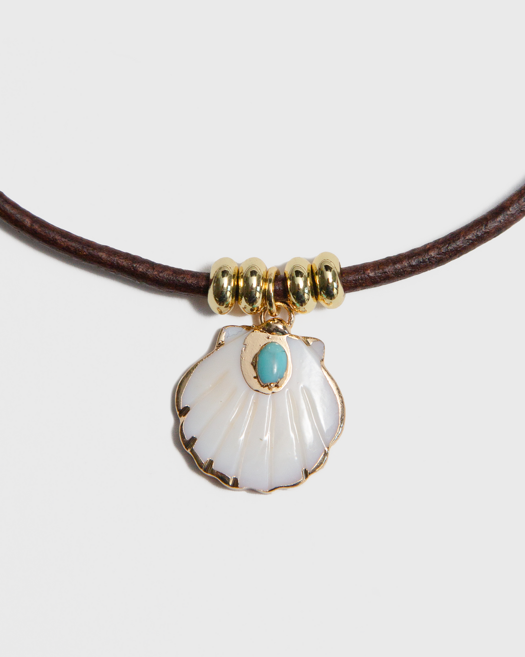 Inlay Shell &amp; Turquoise Horizon Necklace
