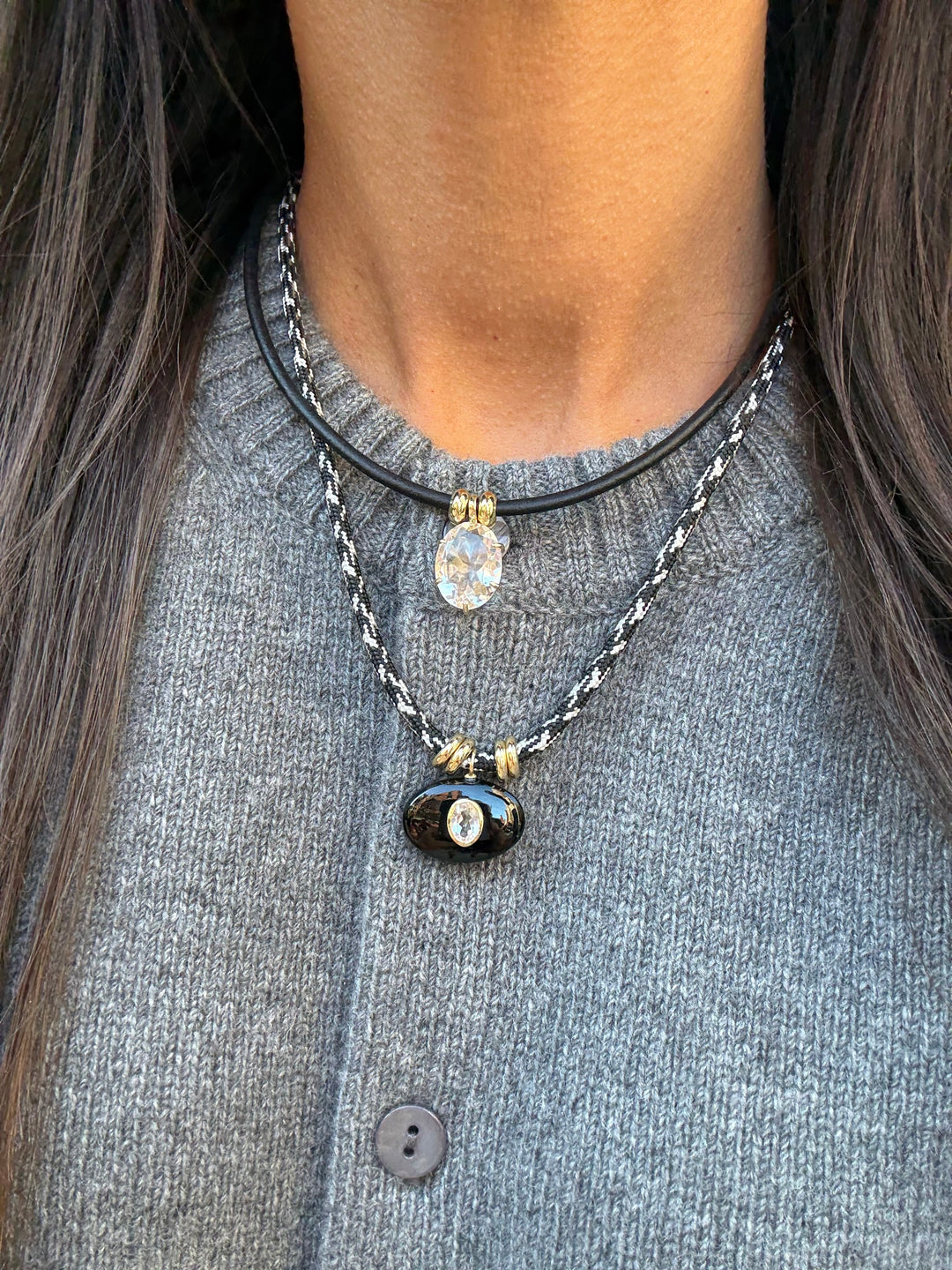 White Topaz Prong Choker