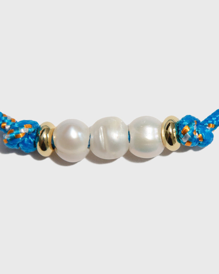 Blue Pearly Bracelet