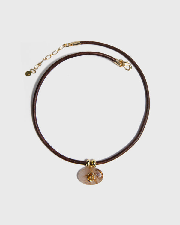 Rutilated Quartz Horizon Necklace