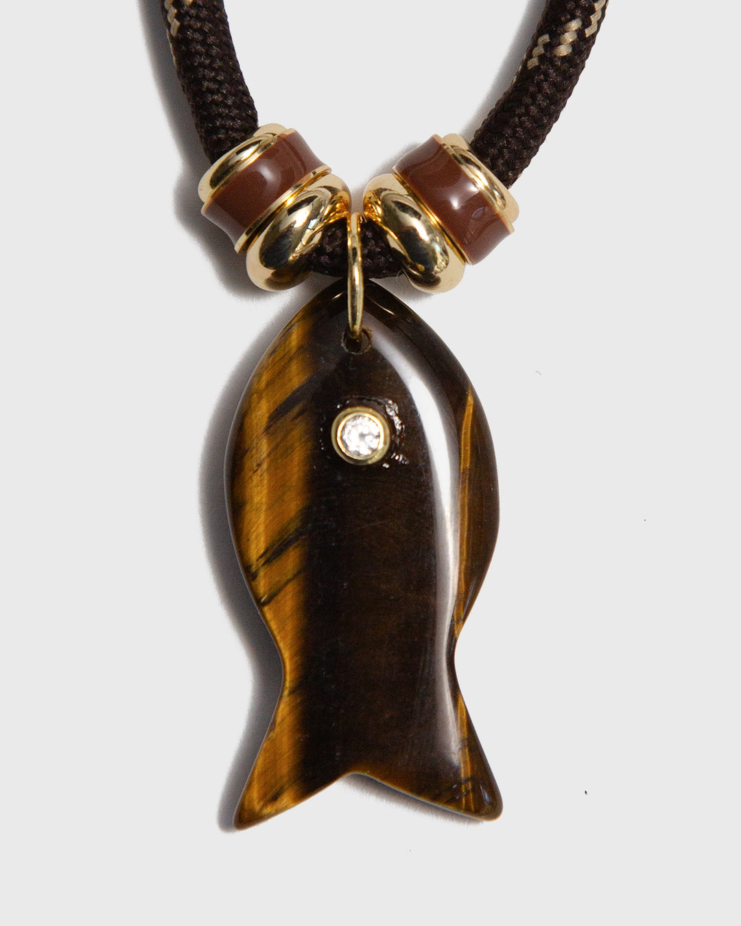 Tigers Eye Fish Necklace