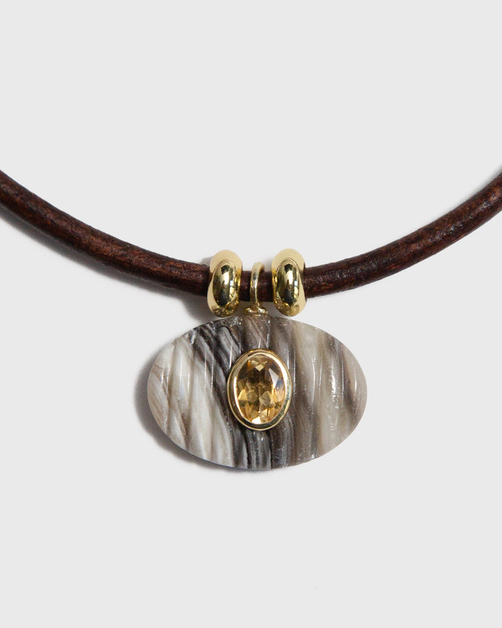 Zebra Jasper Horizon Necklace